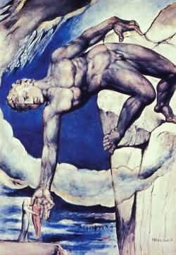 William Blake: Anataeus setting down Dante and Vergil